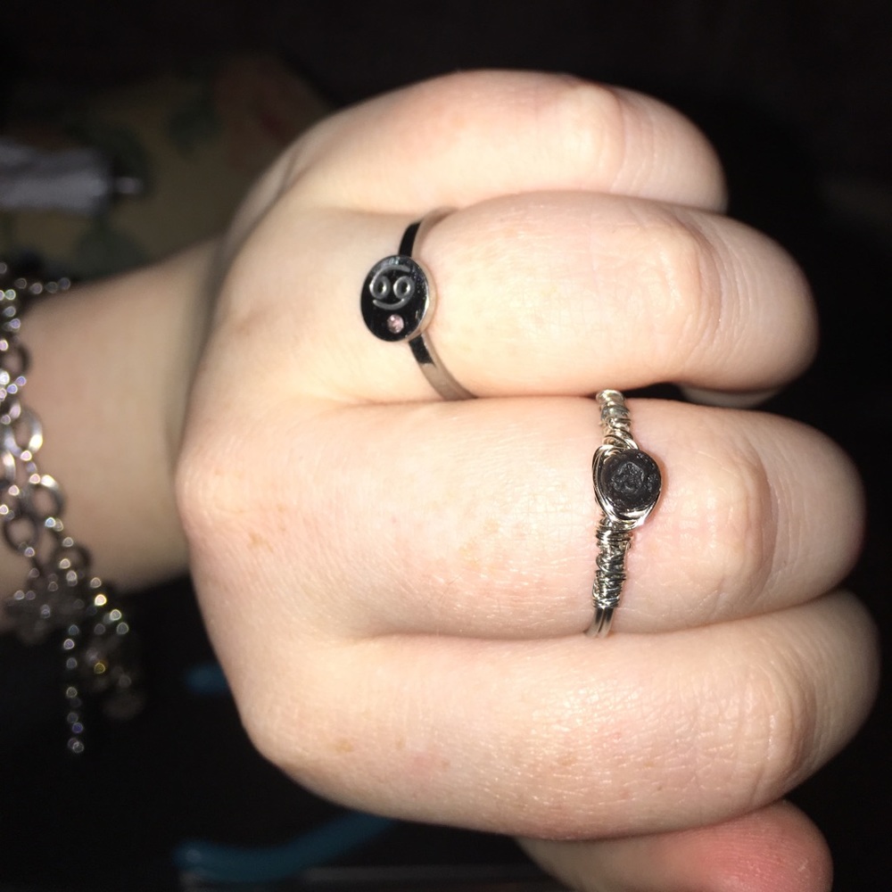 Wire wrapped lava stone aromatherapy ring
